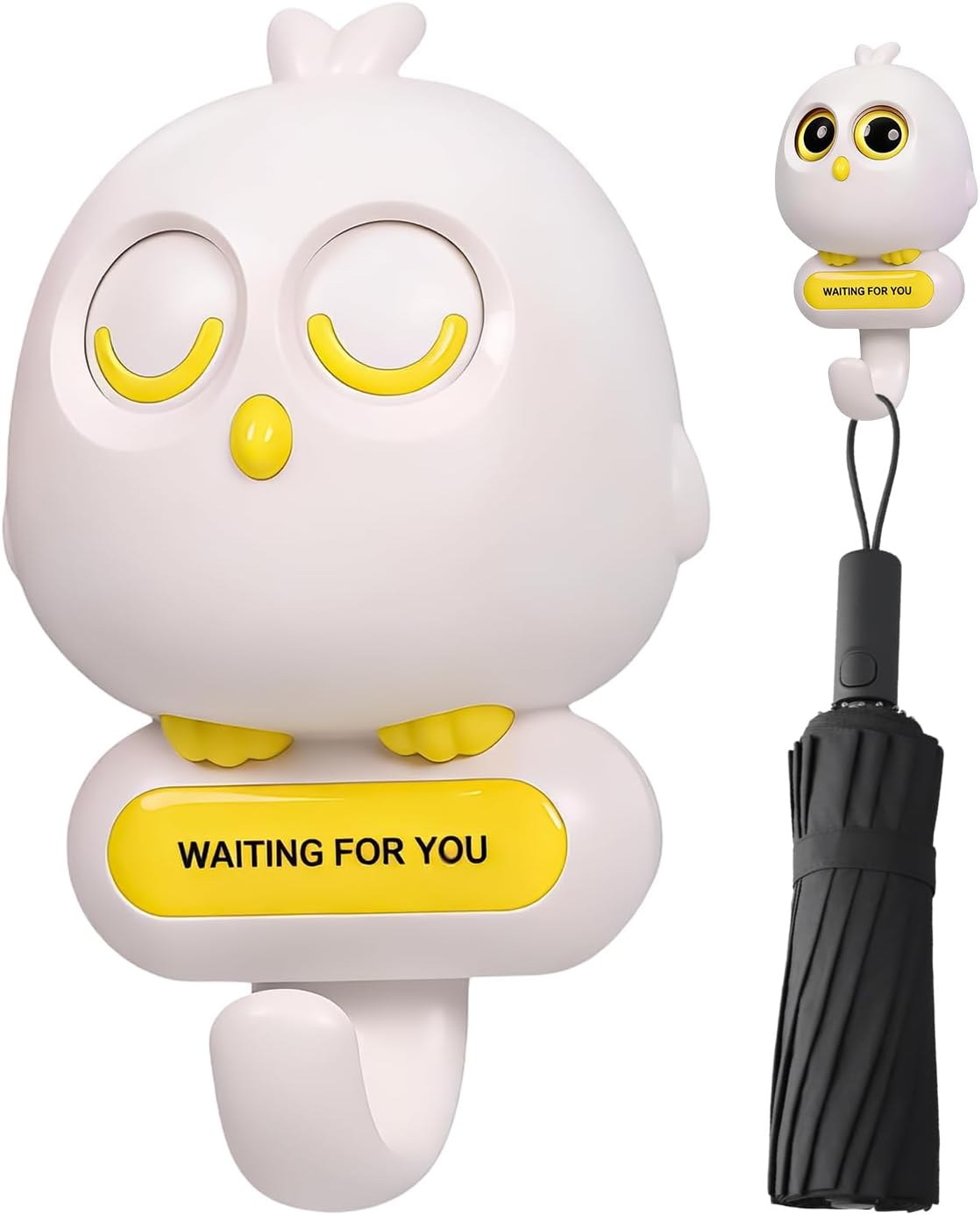 Adhesive Hook Cute Wink Bird Design Key Holder