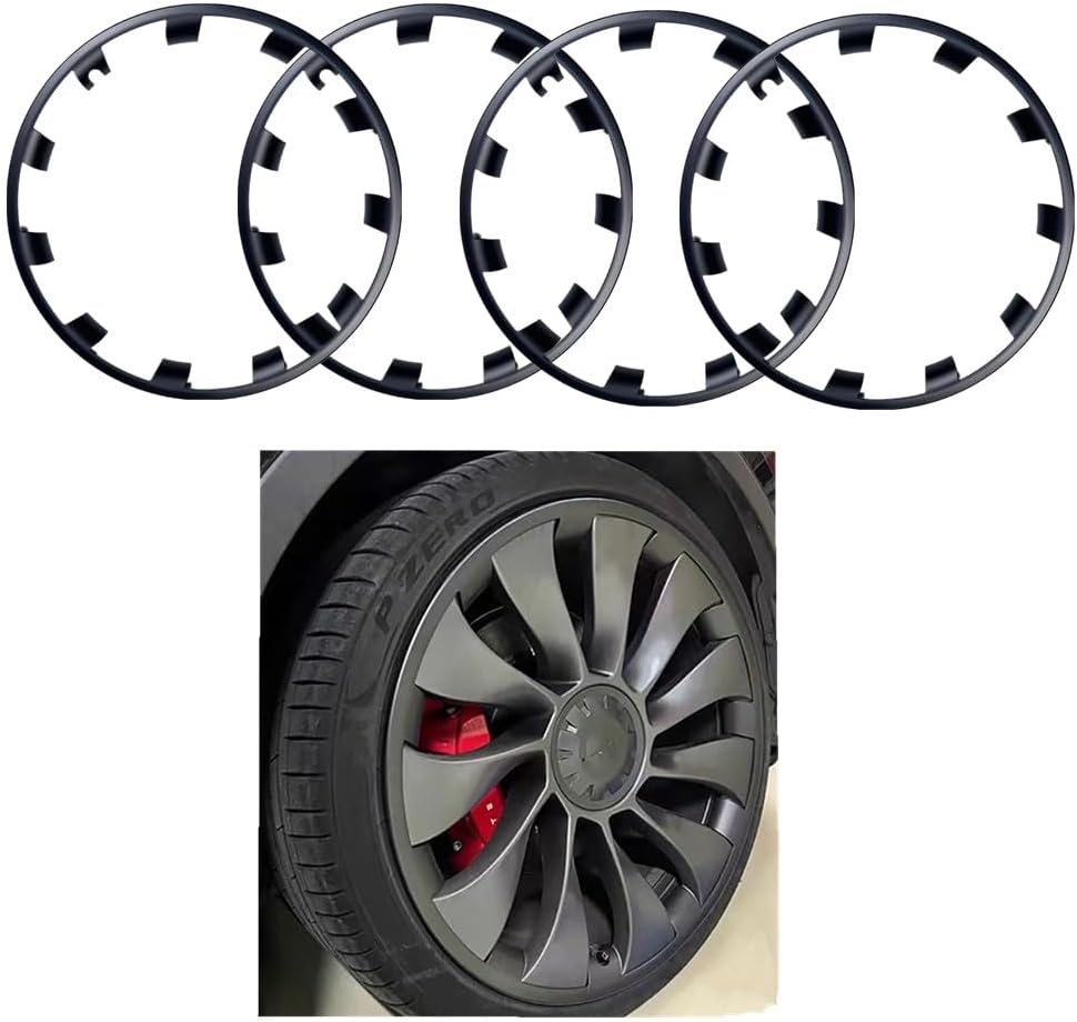 for Tesla Model Y Wheel Rim Protector 21 Inch Uberturbine Wheel Protection Covers Rim Hubcap Car Tire Trim Rings for Model Y Exterior Accessories?4Pcs? 21 inch Uberturbine model y rim wheel protector