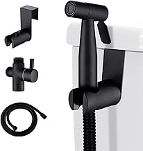 [LOSCHEN] Kit spray per bidet per WC, in acciaio inox, per bagno, igiene personale, bagno (nero)