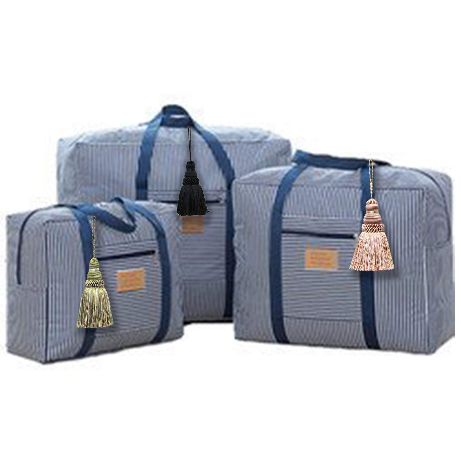 Bunte Quaste Schlüssel Quaste DIY Zubehör für Vorhang und Inneneinrichtung 4 Packungen (Schwarz)