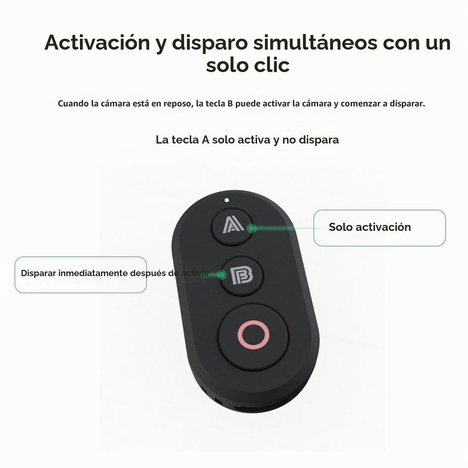 Mando a distancia Bluetooth para cámara DJI Osmo Action 5 Pro/Action 4/Osmo 360, alcance de 30 m, control remoto inteligente, obturador y zoom, compatible con teléfonos iOS y Android