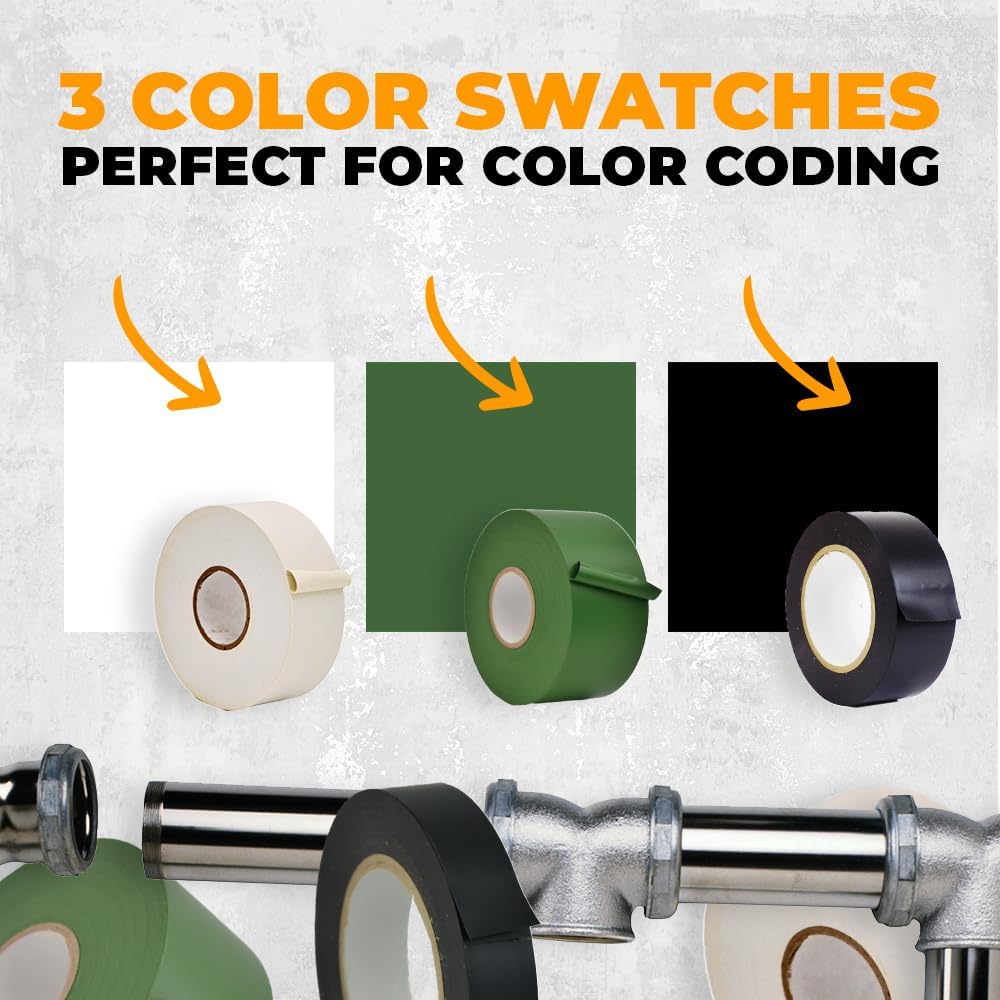 WOD SPPWTG10 Heavy Duty SPVC Green Pipe Wrap Tape 2 inch x 100 Feet (10-Mil) All Weather Corrosion Protection 1.5 in. Core for HVAC Industry, Insulation and Protection of Electrical Wires.