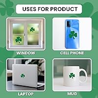 Vista 8 de LiteMark Calcomanía reflectante verde de trébol de 2 pulgadas para casco, caja de herramientas, laptop, etc. Paquete de 3