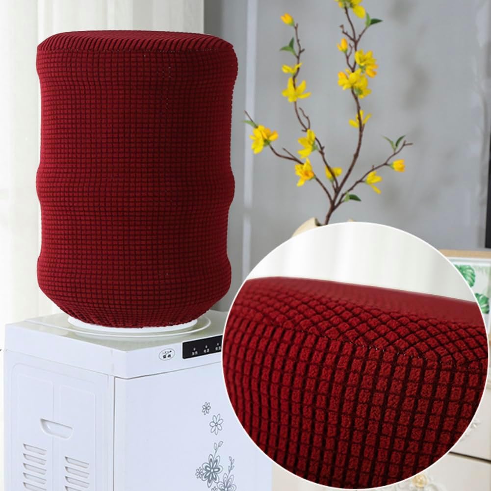 Wine Red 5 Gallon Water Dispenser Cover - Durable, Stretchy Bucket Cover for Home Office image 3
