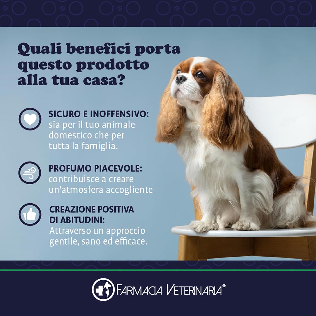 Farmacia Veterinaria - Disabituante Repellente per Gatti e Cani - Spray Anti Pipi Dissuasore Elimina Odori - Divano Mobili Tessuti Interno Esterno 500ml