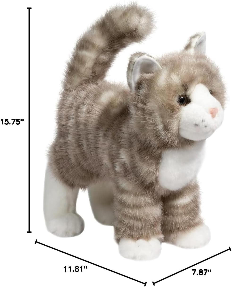 Douglas Zipper Gray Tabby Cat Plush Stuffed Animal