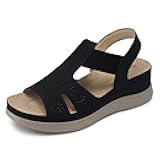 Wedge Sandals Women Comfortable: Sandals for Women 2025 Dressy Summer Ankle Strap Open Toe Low Heel Platform Wedges Shoes