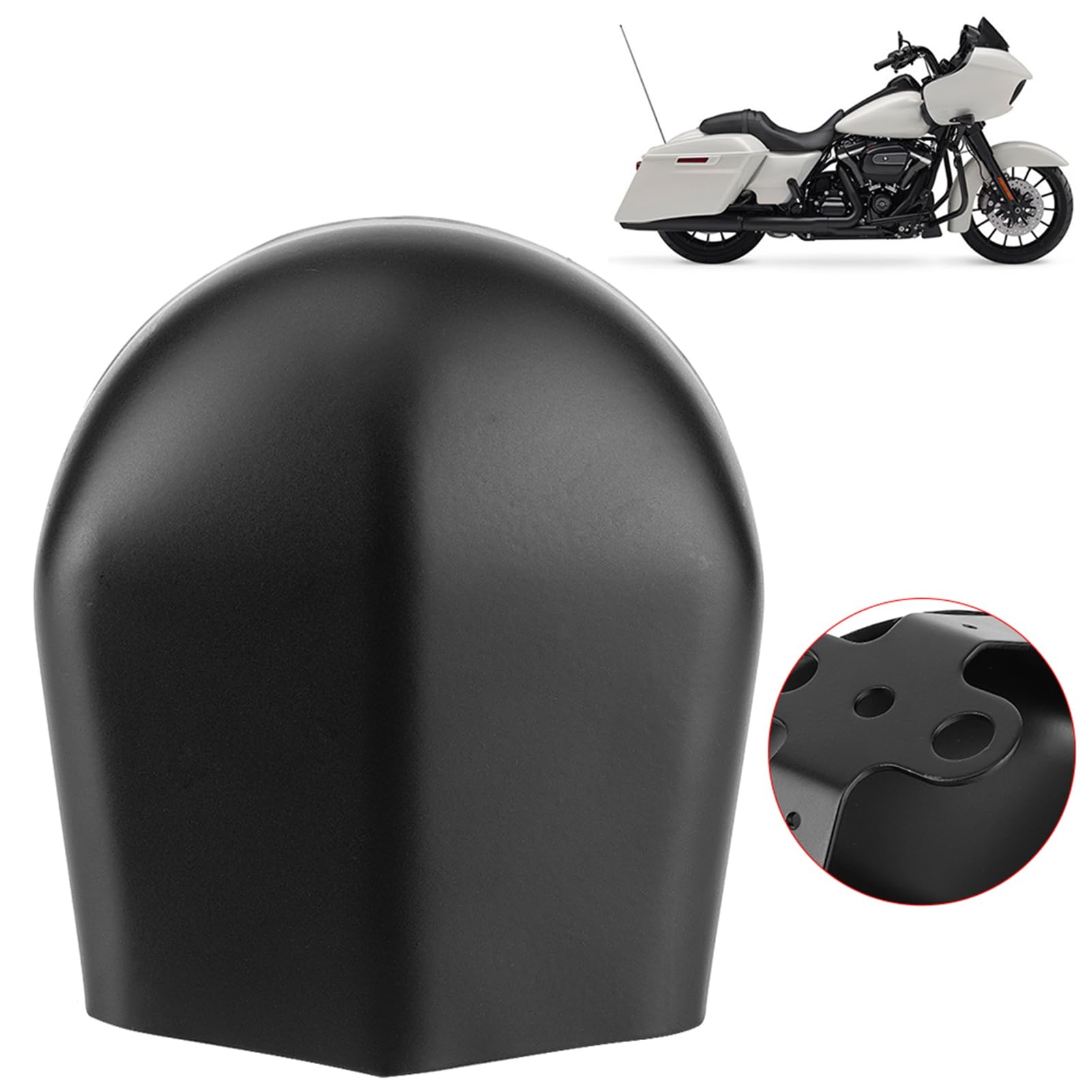 Couvercle de Klaxon de Moto de Remplacement Durable pour les Modèles Touring 1993-2018, Matériau Métallique pour Klaxons de Moto, Couleur Argent - 1 Pièce D'accessoires de (noir mat)