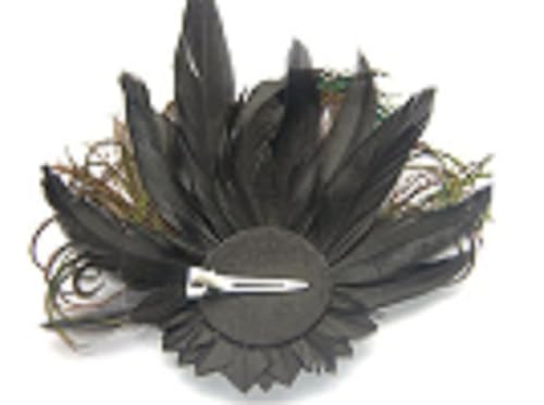 Miniatura 3 de Fdesigner Tocado de pavo real de los años 20 con clip de pelo Gatsby para mujer