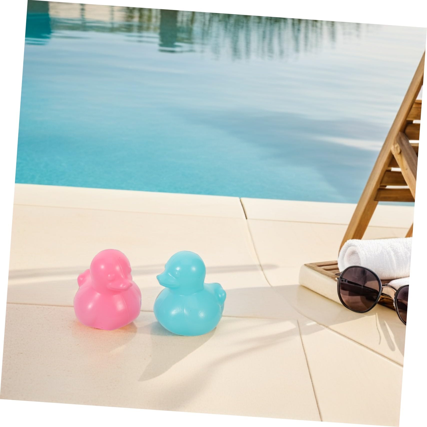 VANZACK 64 Palline per Piscina Galleggianti Tema Paperella Giocattoli da Bagno per Palline in Plastica Colorate per Giochi Acquatici Indoor e Attività Genitore-figlio