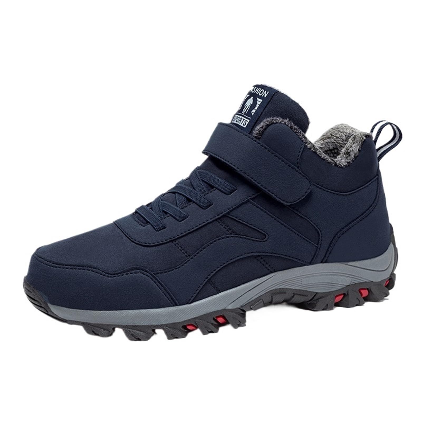 Chaussures d'hiver chaudes for hommes, bottes avec fourrure, pointures 35-45, baskets d'extérieur, bottines Pour le travail, le ski et l'extérieur