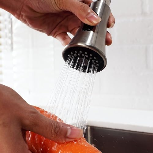 Miniatura 4 de Lordear Grifos de cocina Grifo de fregadero con forma de florero de flores, grifo de fregadero de cocina de una sola manija, boquilla giratoria de