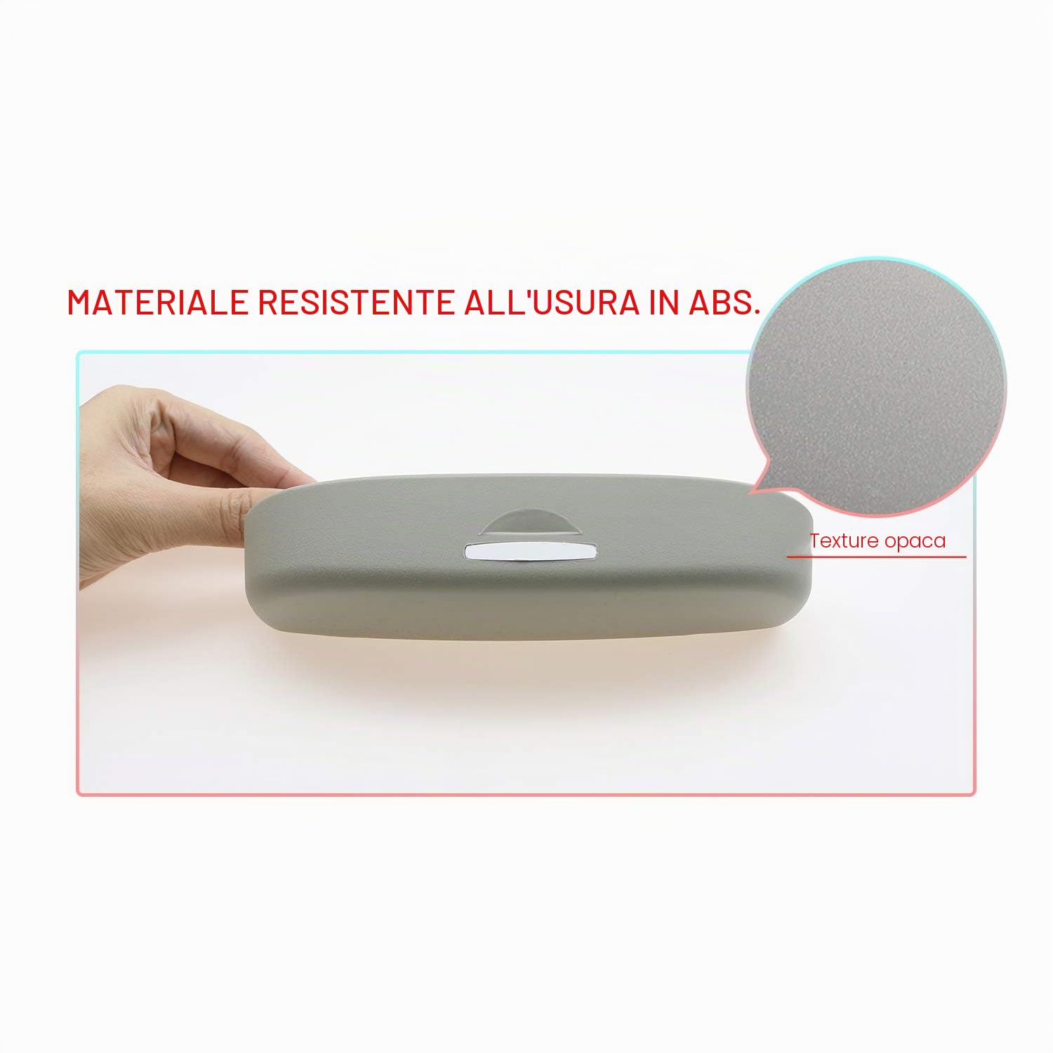 CDEFG Compatibile con Yaris/Yaris Cross 2021 2022 2023 2024 2025 Auto Custodia per Occhiali ABS Anteriore Sunglasses Holder Box Portaocchiali Interni Accessori (Grigio)