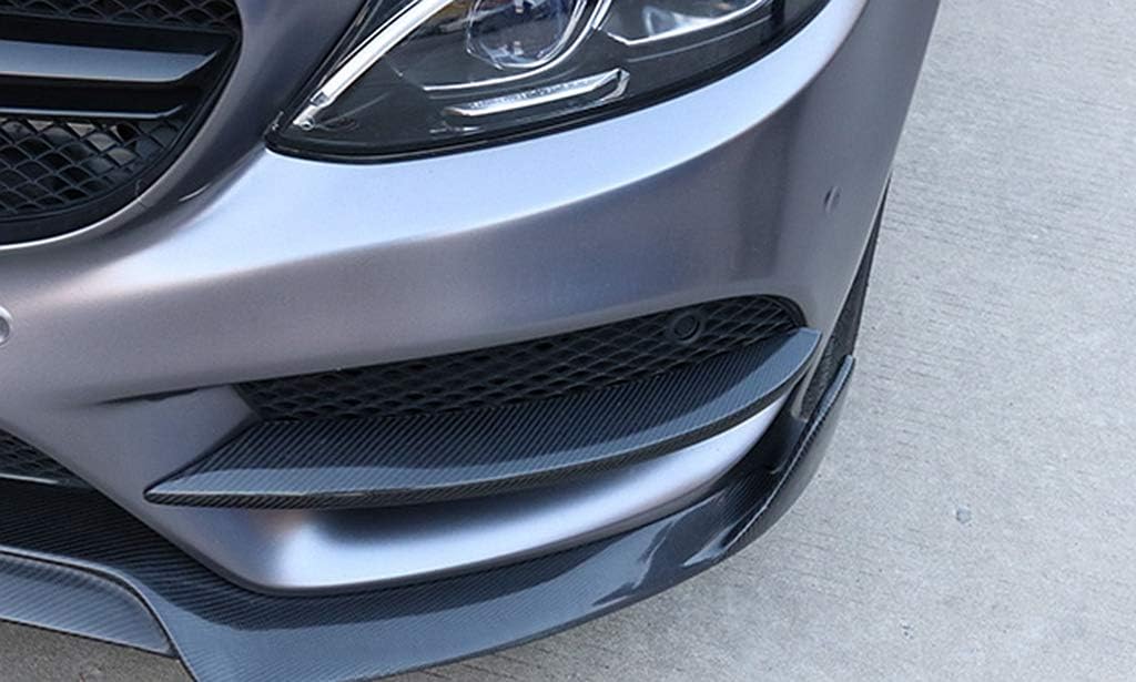 New Carbon Fiber Front Fog Light Trims Compatible with Mercedes Benz C-Class Sedan W205 2015-2018 C180 C200 C220 C250 C300 C350 (One Set)
