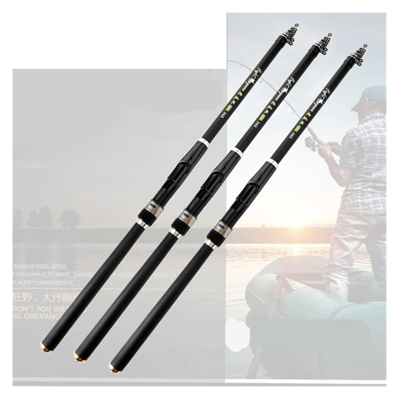 Carbon Faser Angelruten 2,4 m 3,0 m 3,6 m 4,5 m 5,30 m 6,0 m 7,2 m Meer Angelrute teleskop Angelrute(3.6 m)