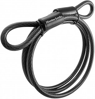 Master Lock 78DPF 3 Pack 6ft. x 3/8in. Looped End Cable, Black