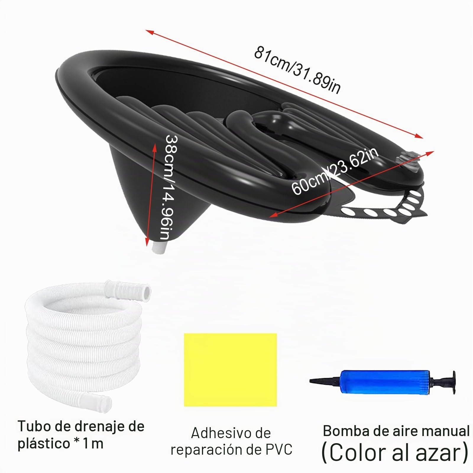 Lavabo portátil de PVC, plegable, para ancianos, discapacitados, embarazadas, niños, personas mayores, en la cama y en casa (negro)