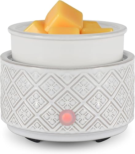 Miniatura 7 de mocosa Calentador de cera derretida para cera perfumada, calentador de cera de cerámica 3 en 1, fragancias, aceites de velas, quemador de cera de