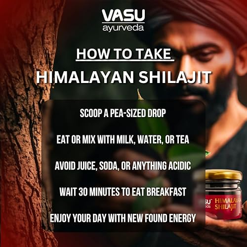 Miniatura 8 de vasu ayurveda Resina Shilajit del Himalaya 100% natural de la más alta potencia, forma pura de ácido fúlvico y más de 85 minerales traza  oro negro