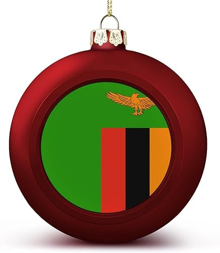 Vista 142 de Adornos dorados de bola de Navidad de Trinidad y Tobago, adorno de bola de bandera de Trinidad y Tobago, adornos de Navidad de bandera nacional