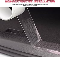 Vista 2 de Protector de entrada de puerta de automóvil, protector transparente para umbral de puerta de automóvil, borde, parachoques trasero, película