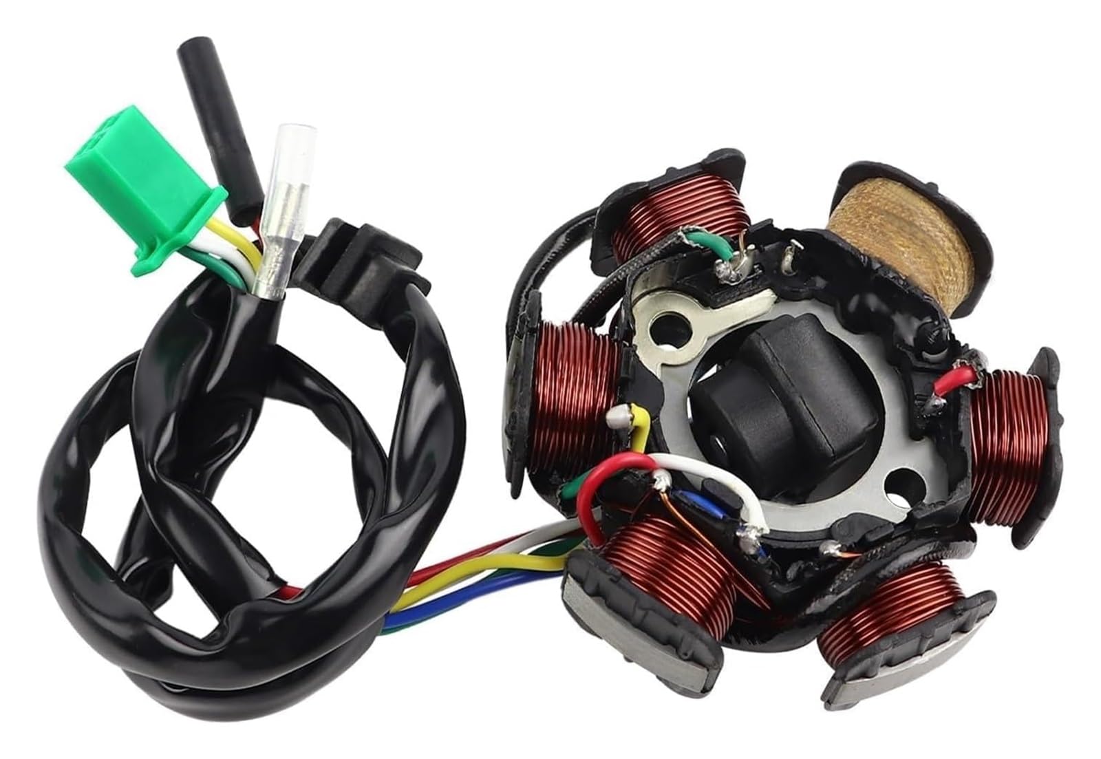 pour GY6 50cc 70cc 90cc 100cc 110cc 125cc Moto pour VTT Scooter Cyclomoteur 6 Bobines 5 Fils Stator D'allumage Bobine Magnéto Bobine Magnéto Stator