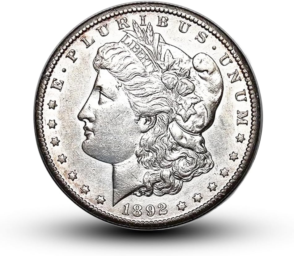 1892 S Morgan Dollar, Antique U.S. Coins Collection, Vintage Old Coins for Collectors, Lucky Ancient Coin, American Historical Culture Commemorative Coin, History Decor(Morgan 1892)
