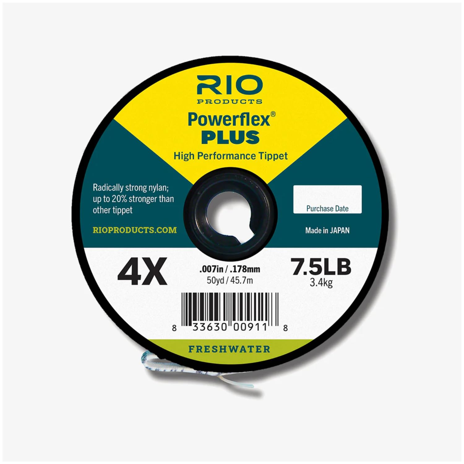 RIO Products Powerflex Plus High Performance Tippet - Strong Nylon Fly Fishing Tippet - 30YDS - 2X