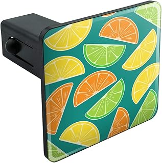GRAPHICS & MORE Citrus Lemon Lime Orange Slices Pattern Tow Trailer Hitch Cover Plug Insert