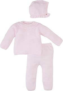 ديفاكتو طقم تريكو بقصة عادية ورقبة دائرية واكمام طويلة من بيبي جيرل، C9763A5، بينك فاتح، 18-24 شهر
