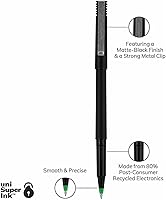 Vista 8 de UNI 60154 Uni-Ball Roller Pen Rollerball, Green, Micro 12 pk