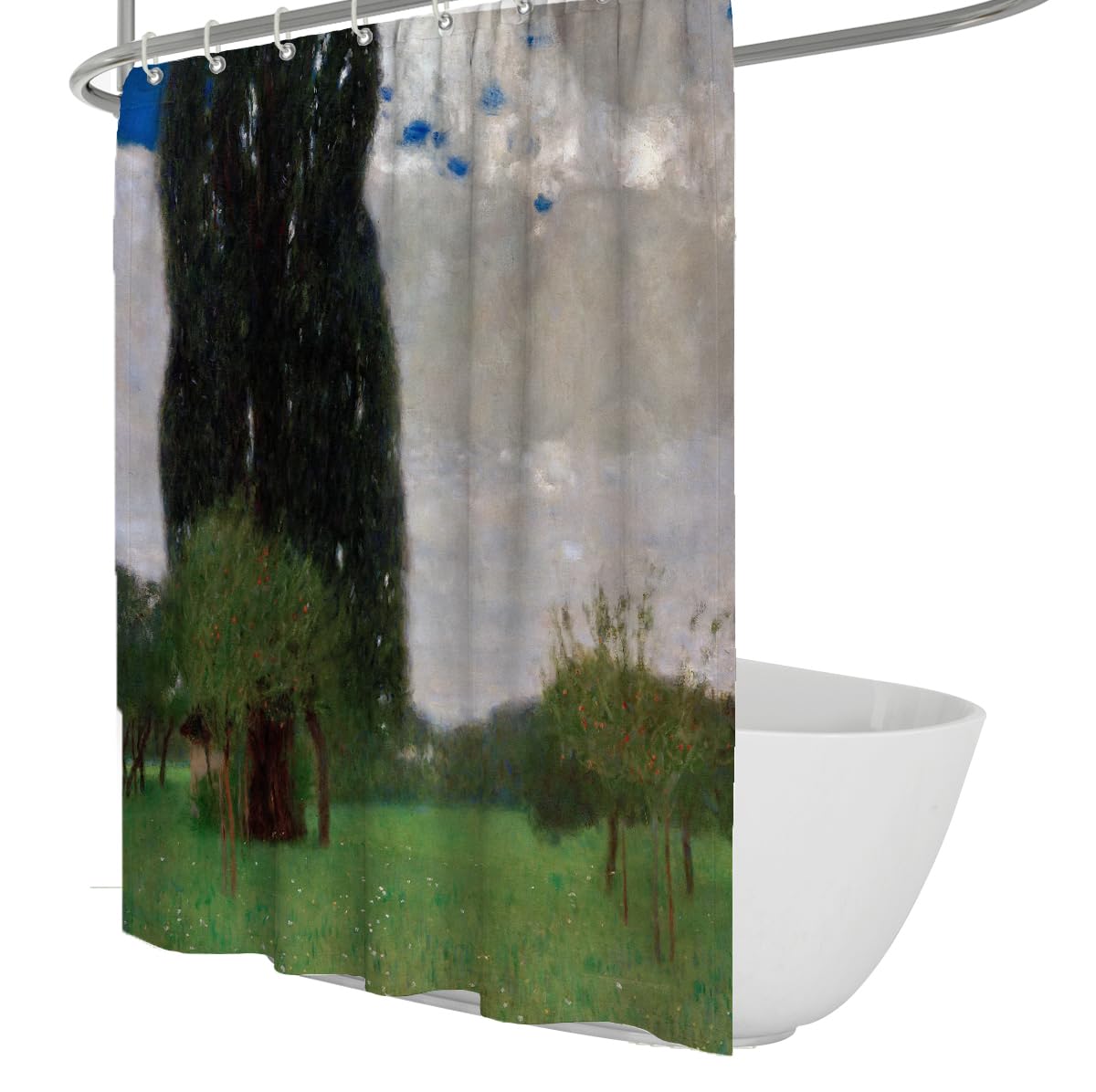 Rideau de Douche Paysager Rustique Crochets 240x180cm