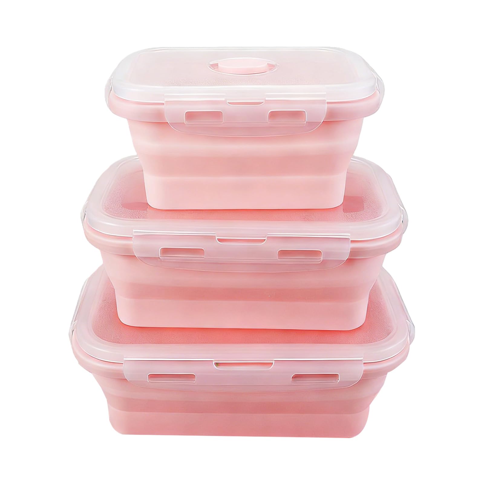 jiingekk Folding Bentos Box Set Spills Proof Easy Cleaning Quick Drying Great for Commuters Students Busy Lifestyles Presentation Bentos Box Set