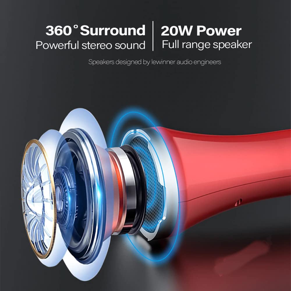 SM30 - Microfono per karaoke, per karaoke, wireless e portatile, portatile, portatile, per feste di bambini e adulti, colore: nero