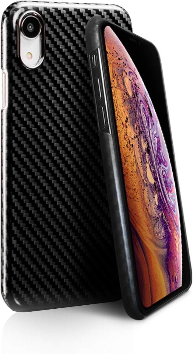 Impact-Resistant Carbon Fiber iPhone XR Case Midnight Black by MON CARBONE
