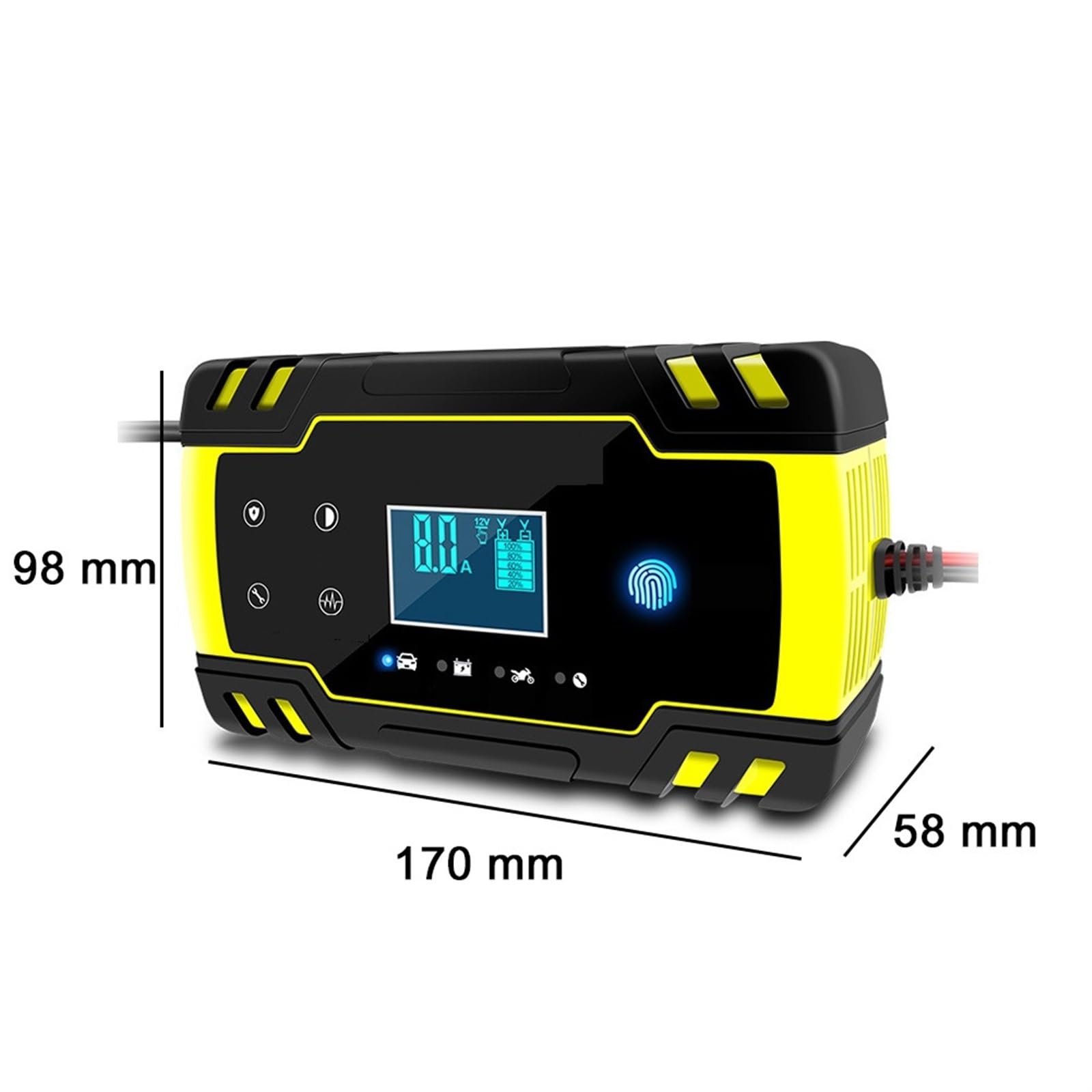 Ładowarki Naprawcze 12V/24V Cyfrowy Wyświetlacz LCD Ładowarka 6Ah-150Ah Akumulator Kwasowo-ołowiowy Moc Ładowania Akumulatora Do Motocykla Samochodowego Szybkie I Wydajne łAdowanie