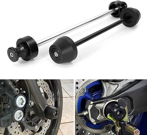 Miniatura 2 de Xitomer Deslizadores de eje delantero y trasero y bobinas de soporte de brazo oscilante para MT-07 2014-2024 y FZ-07 Deslizadores de eje delantero y