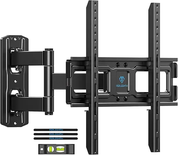 PERLESMITH TV Wall Mount for 26-55 inch TVs up to 70 lbs, Full Motion TV Mount Bracket with Swivel, Tilt, Level Adjustment, Corner Mount with Articulating Arm, Max VESA 400x400mm, PSMFK7