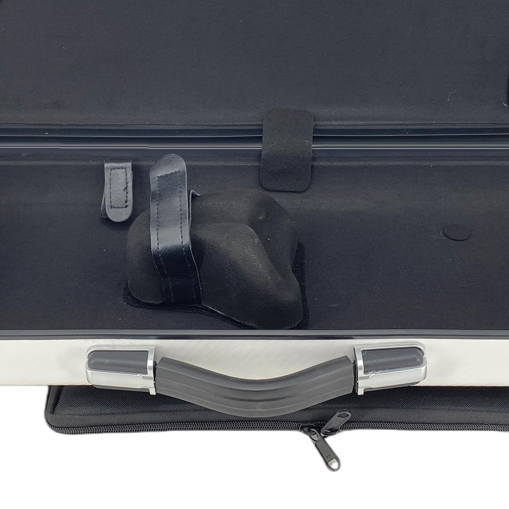 4/4 Violinenkoffer in voller Größe, Kohlefaser, rechteckig, Code-Schloss, leicht, bunt, mit starkem Gurt, Violinentasche