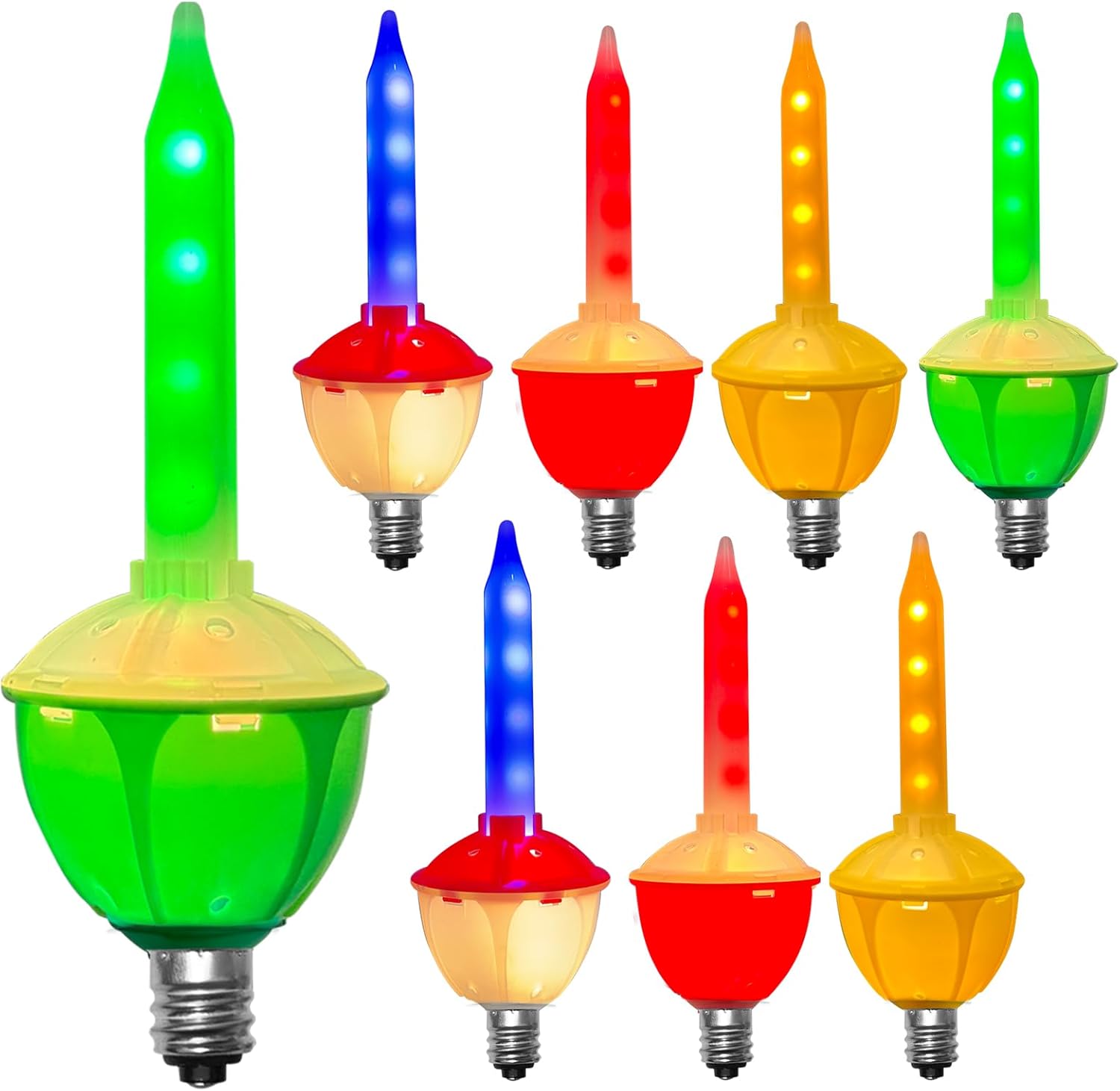 Replacement Bubble Lights for Christmas Tree, LED Bubble Light Bulbs, C7/E12 Base, Energy-Efficient, Long-Lasting, UL Listed, Ideal for Holiday Decorations & Nightlights