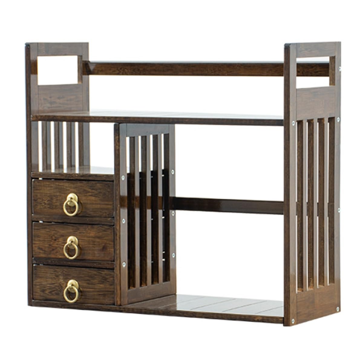 Étagère de bureau multifonction et organisateur de bureau en bois pour dortoir