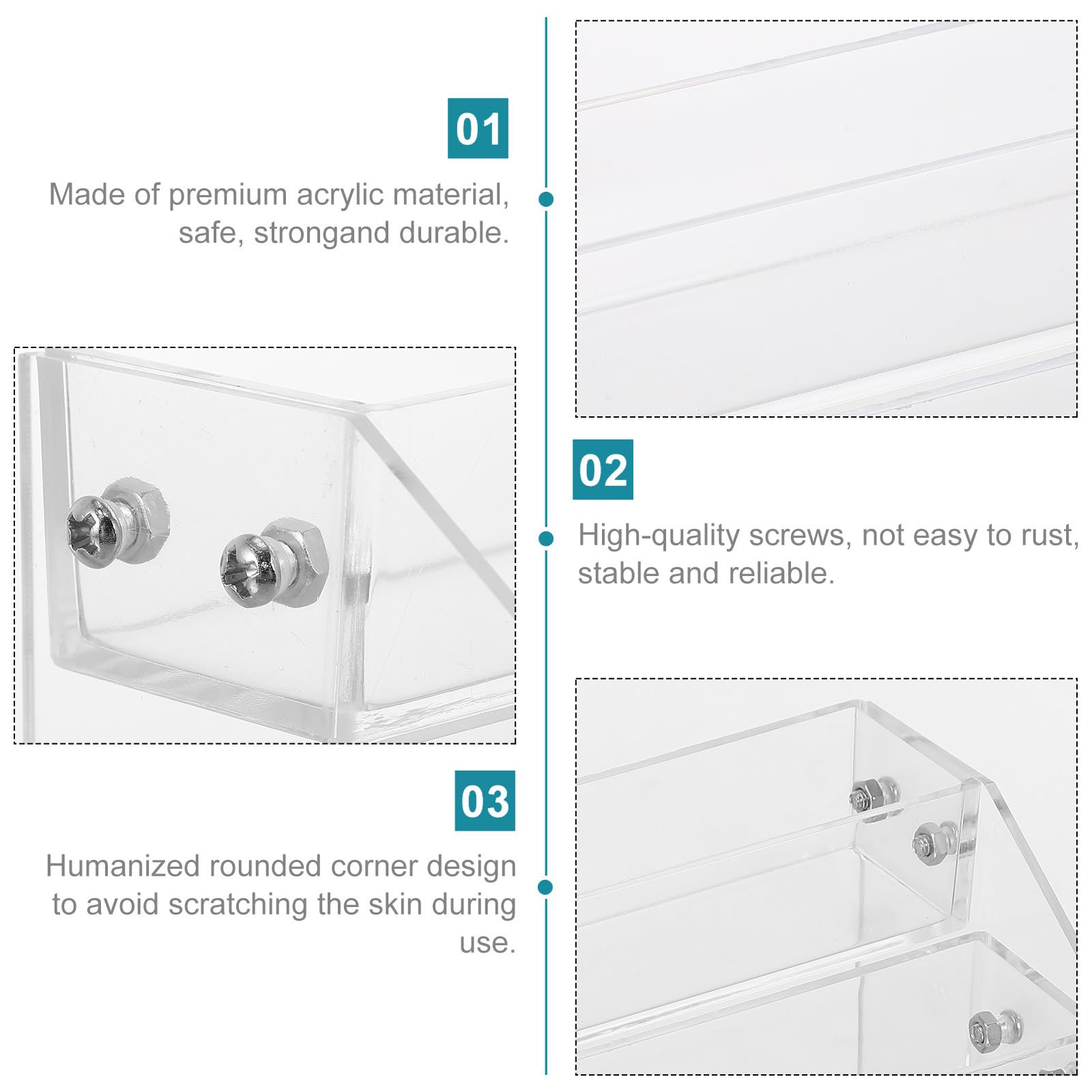 DOITOOL Organizer per Smalti per Unghie in Acrilico Trasparente a Livelli, Supporto Semplice e Moderno per Cosmetici da Tavolo in Camera da Letto