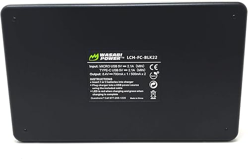 Miniatura 2 de Wasabi Power Cargador de batería dual USB-C para Panasonic Lumix DC-S5, GH5, S5, GH6, S5M2