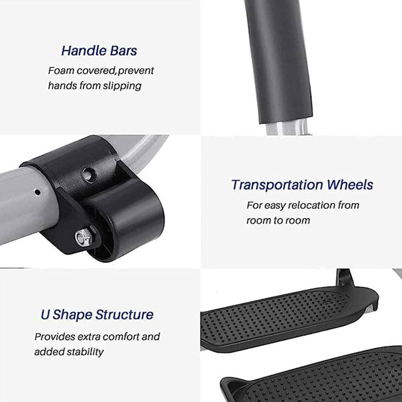 Bicicletta ellittica pieghevole, resistenza magnetica a 5 livelli, max 119,7 kg, allenamento cardio domestico per esercizi a basso impatto