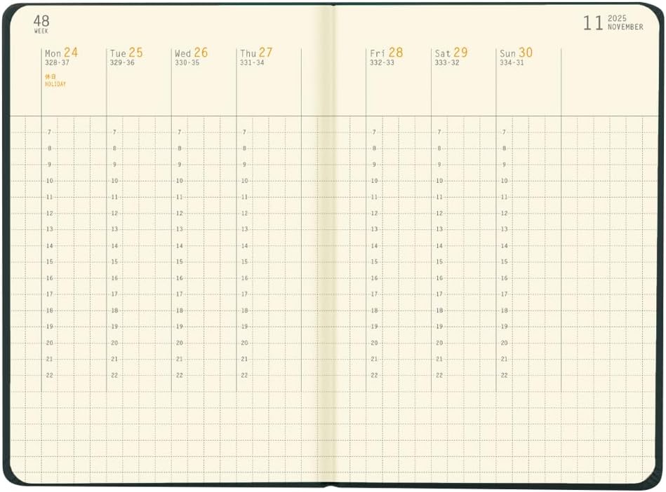 Rodia Cf117329 Notebook Diary A6 Weekly Vertical Type Web Planner Weekly Vertical, Black