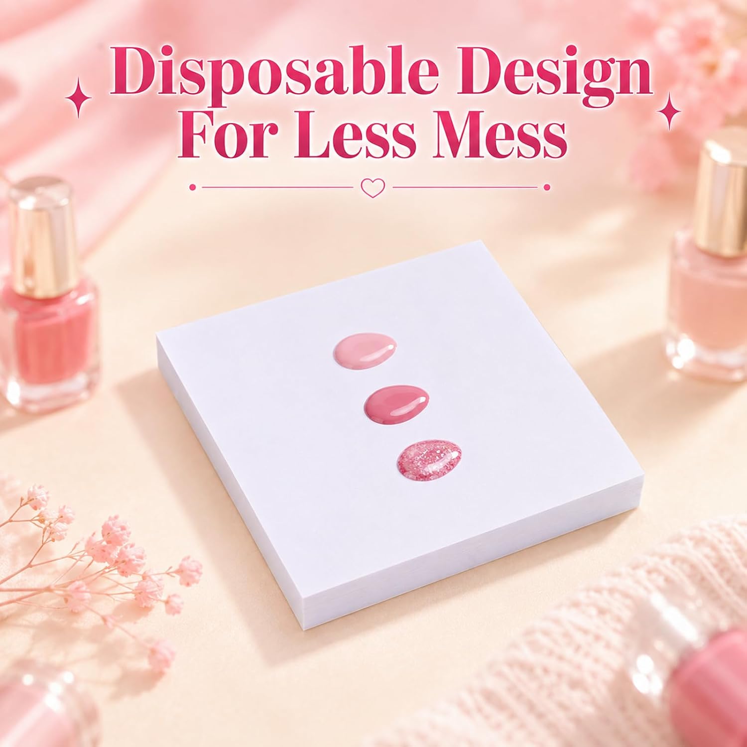 400pcs Nail Art Palette Paper, Disposable Nail Polish Mixing Sheets