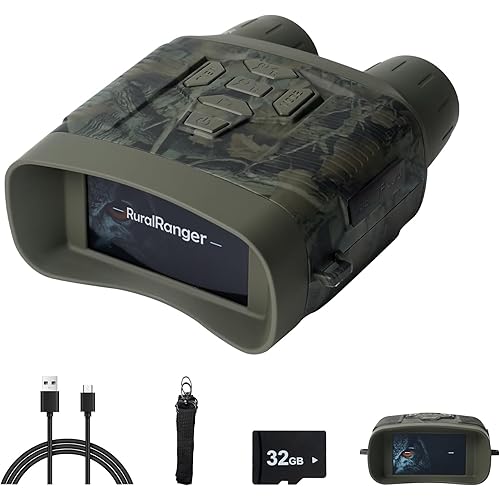 5K Night Vision Goggles for Adults | 5K Video & 60MP Photos | 10X Zoom | Lightweight 300g | 850nm IR | 300M Range | 3'' HD Screen | for Camping & Security, Camouflage