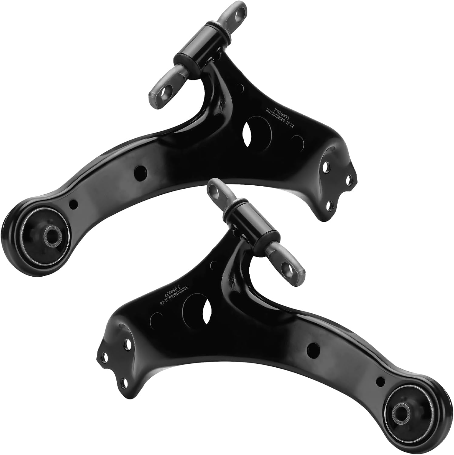 12Pcs Front Lower Control Arm with Ball Joint for Toyota Camry 2007 2008 2009 2010 2011, Sway Bar + Outer & Inner Tie Rod End Suspension Kit K620334 K620333 K500044 K500043 ES80603 EV800306