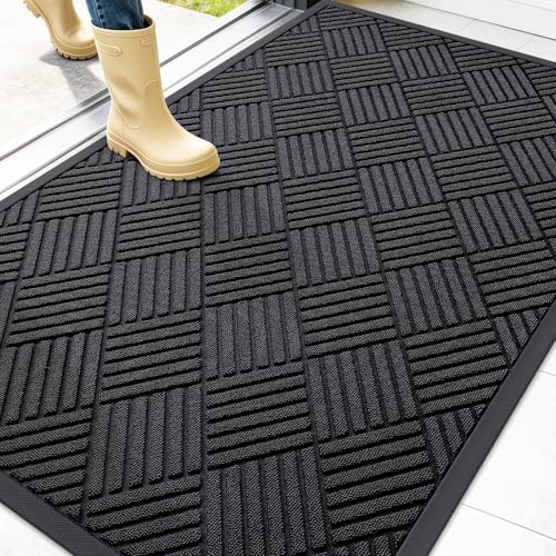 Image of OLANLY Front Door Mat Outside Entrance 47x32, Waterproof Heavy-Duty Doormat