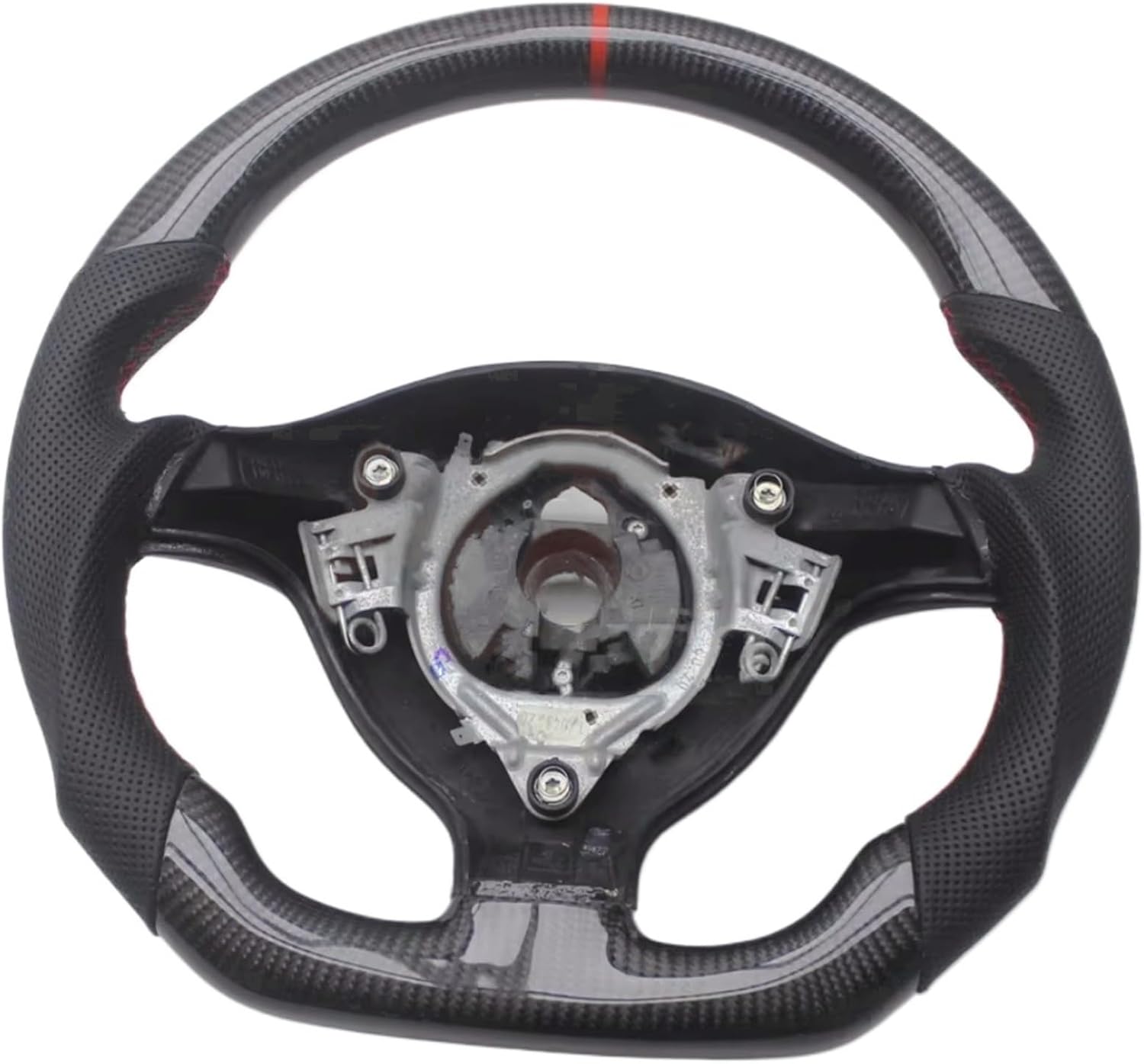 Replacement For VW Golf 4 Mk4 GTI 1997-2002 Leather Carbon Fiber Steering Wheel Car Accessories(Red)